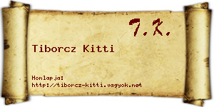 Tiborcz Kitti névjegykártya